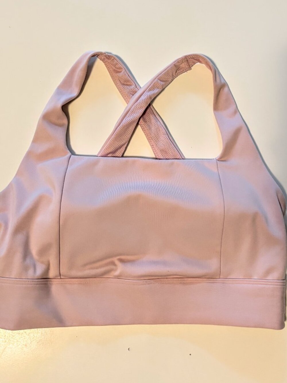 Light pink sports bra, worn once. Size M.